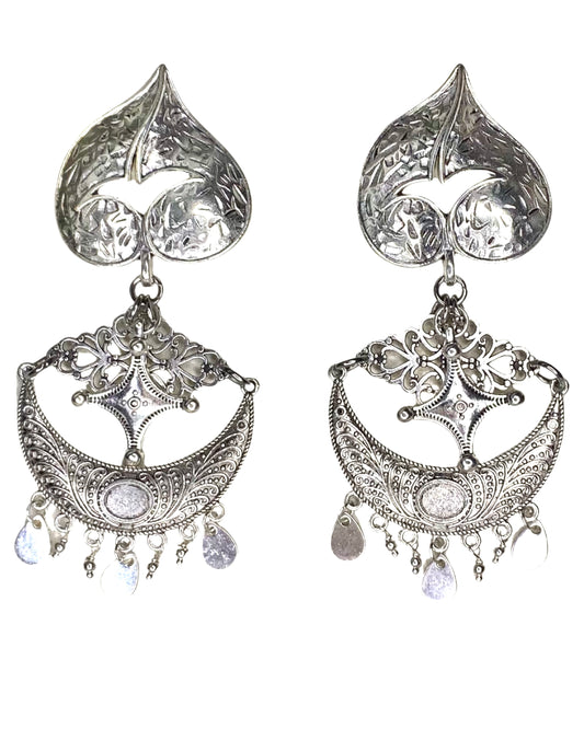 aretes de presion de fantasia en pewter 